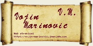 Vojin Marinović vizit kartica